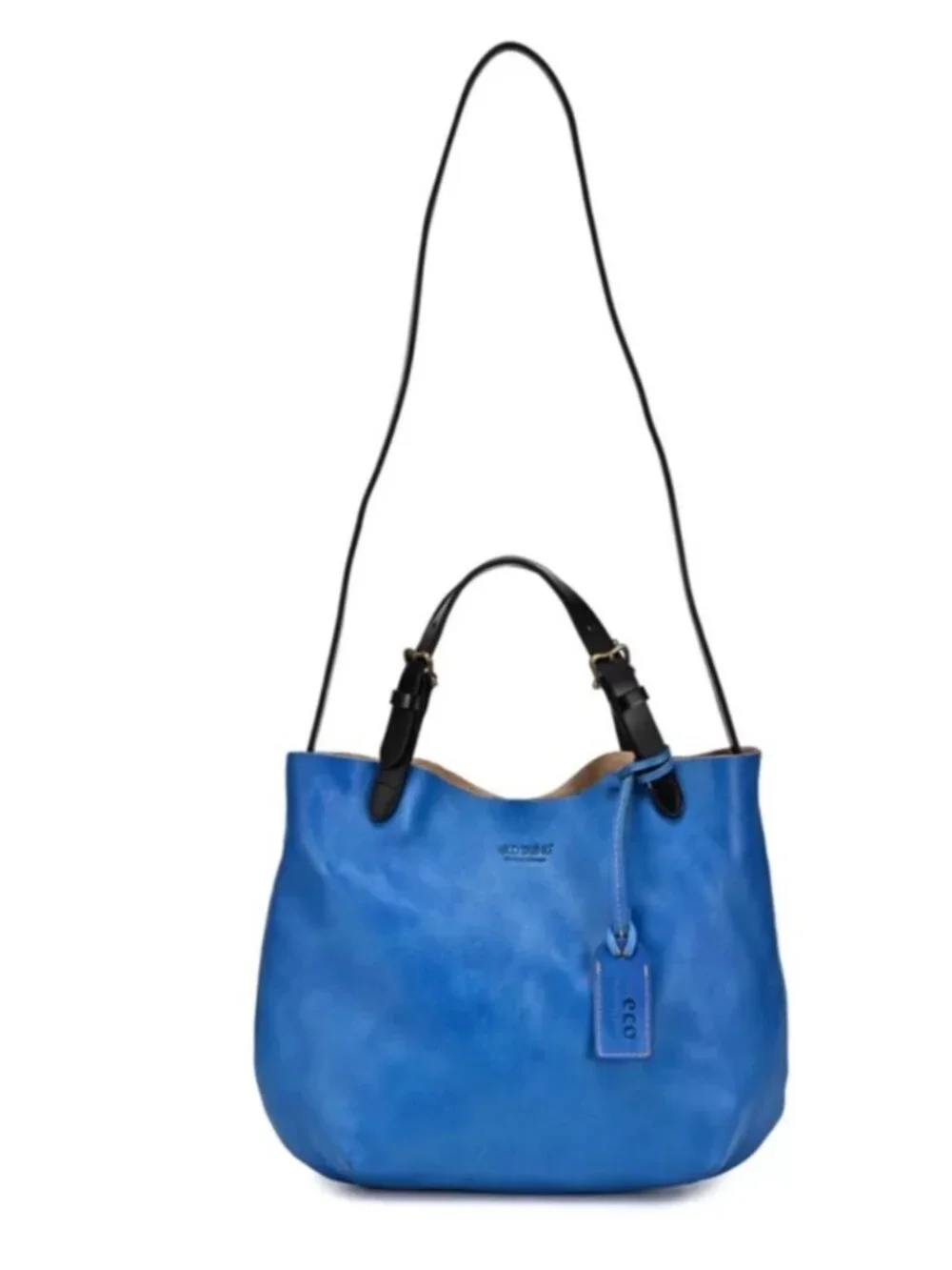 Old Trend Island Mini sky blue Leather Tote
